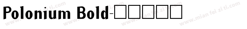 Polonium Bold字体转换